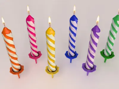 Birthday Candle 3D model