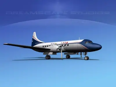Convair CV-340  3D model