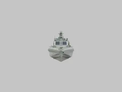 Futuristic Stealth Vessel Low-poly 3D model