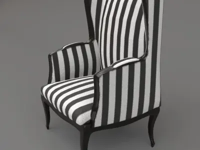 Queen Sofa Chair PBR multiple designs Free low-poly 3D model