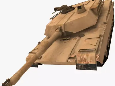 M1A2 ABRAMS Tank Low-poly 3D model