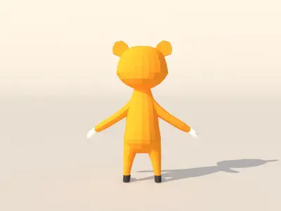 Character B097 Tiger Cute    Low-poly 3D model