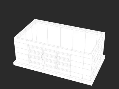 Ancient Stone Chest Low-poly 3D model