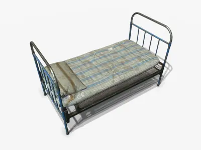 Prison Bed  Low-poly 3D model