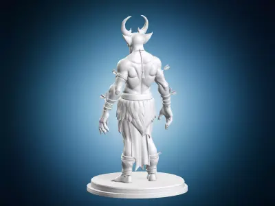 Horned Demon Warrior 3D print model