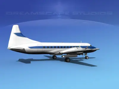 Convair CV-340  Private 3 3D model