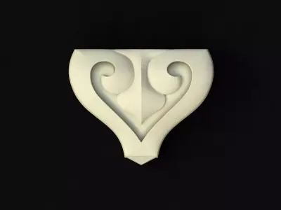 Central decor ornament for furniture Free 3D model