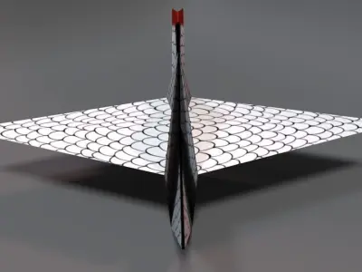 Origami Crane Low-poly 3D model