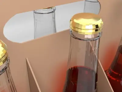 Beverage Branding Package No2 6Pack Low-poly 3D model