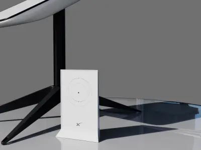 Starlink Dish and Router Low-poly 3D model