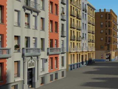 Building Collection 61 - 70 Low-poly 3D model