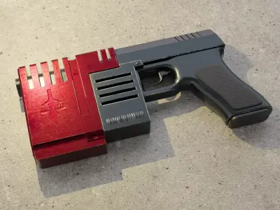 John Blade Gun from SiN 3D model