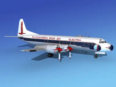 Lockheed L-188 Electra HP Eastern Airlines 1 3D model