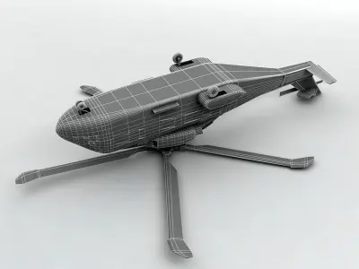 Marine One US 101 Helicopter Low-poly 3D model