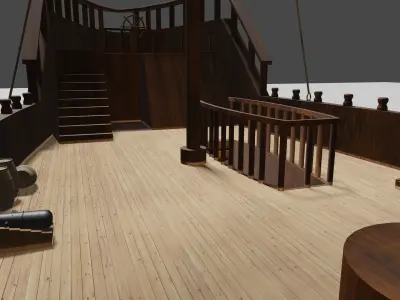 sailboat ship 3D model