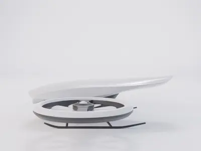 Futuristic Military Mini Drone Low-poly 3D model