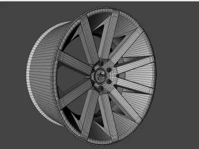 WHEEL BASED on DUB CHR CHROME 3D model