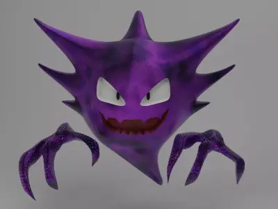 HAUNTER sculpture with spikes Free 3D model