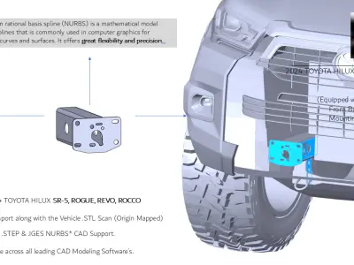 2024-25 TOYOTA HILUX Revo ROCCO Rogue 3D Scan Chassis Mount Data 3D model