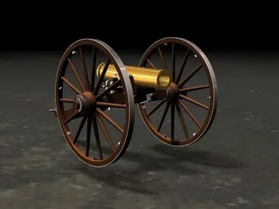 Mountain Howitzer 12 Pd Model 1835 Free 3D model