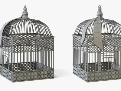 Birdcage Flapper Style Low-poly 3D model
