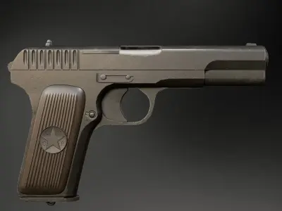 TT33 Tokarev Low-poly 3D model