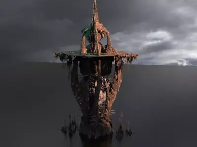 Old Ones Eldritch skeleton tower 3D model