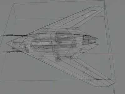 Sukhoi S-70 Okhotnik Low-poly 3D model