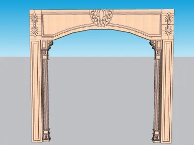 indian jodhpuri stone arch 3d modal 3D model