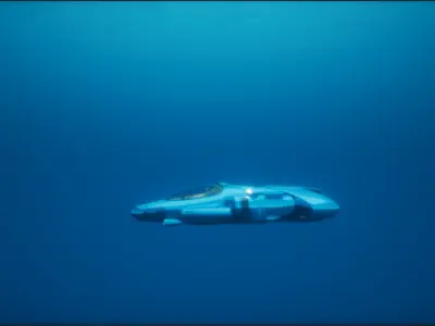 Sci-Fi Submarine  3D model