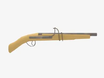 Wick shotgun rifle Free low-poly 3D model