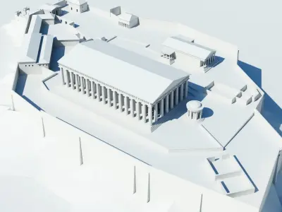 Acropolis 3D Model greek temple 3D model