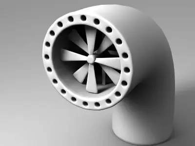 Scifi Ventilation Tube 3D model