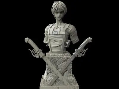 Eren Yeager Bust 3D print model