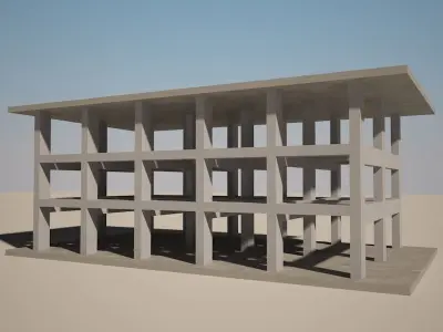Column Beam structure 3D model