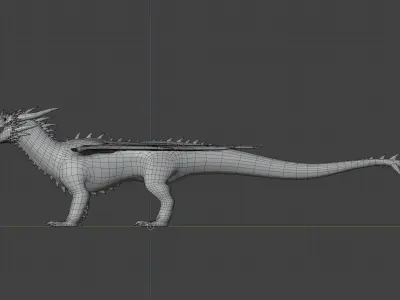 Dragon rigged and game ready Low-poly 3D model