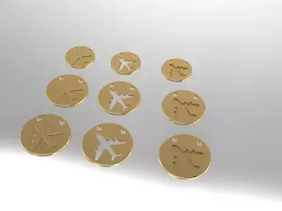 AIROPLANE PENDENT 3D print model