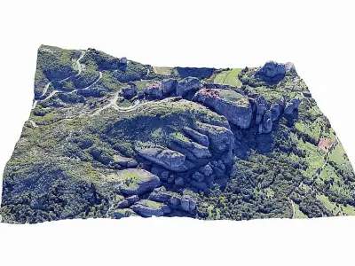 The Meteora - rock - mountain Low-poly 3D model