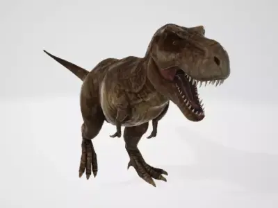 Realistic Tyrannosaurus Rex 3D Model  - Game Ready Dinosaur Low-poly 3D model