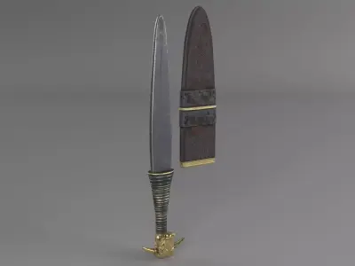 EGYPTIAN BULL HEAD KNIFE 3D model