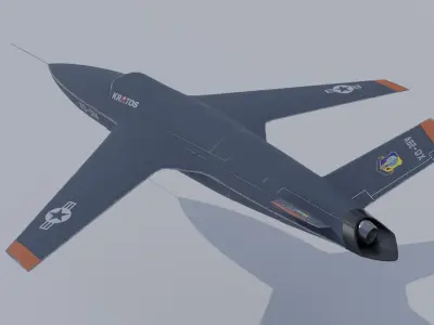 Kratos XQ-58 Valkyrie with 4K textures and PBR 3D model