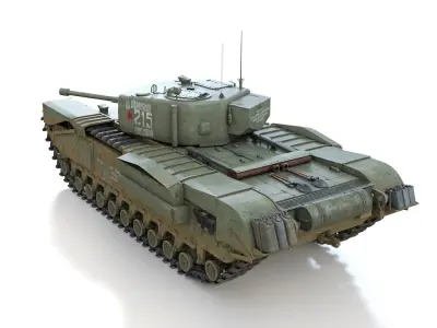 Churchill MK IV - 215 - Soviet  Army 3D model