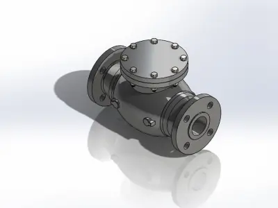 DN40 SWING CHECK VALVE 3D model