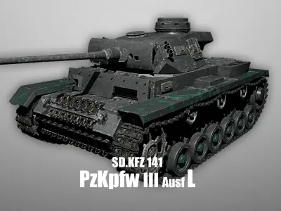 PzKpfw III - Panzer 3 - Ausf L Blender 3D Models 3D model