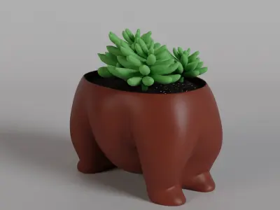Bear planter - STL for 3D Printing 3D print model