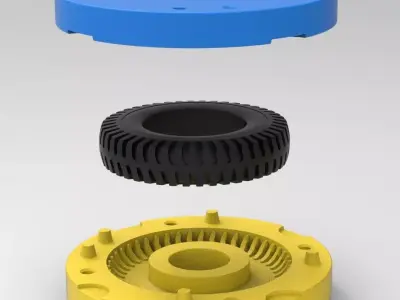 Mold for diecast tire 7 Scale 1 to 10 and 1 to 14 and 1 to 25 3D print model