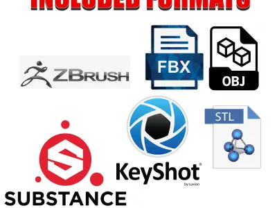 Stork bronze sculpture  3D model