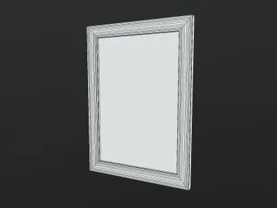 Old Portrait Painting of Man Low-poly 3D model