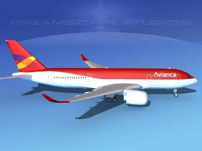 Airbus A350-800 Avianca 3D model