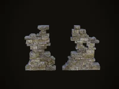 Ancient Stones Pack Low-poly 3D model